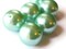 6 24mm Round Light Green Pearls Faux Plastic Pearl Beads